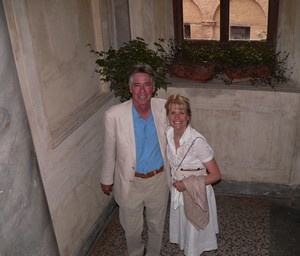 Silvestri e la moglie Sandra a Castell'Alfero