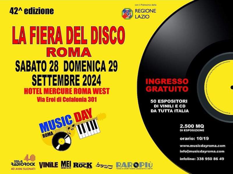 locandina music day roma 2024 settembre