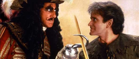 Dustin Hoffman e Robin Williams nei panni di Uncino e Peter Pan Dustin Hoffman e Robin Williams nei panni di Uncino e Peter Pan