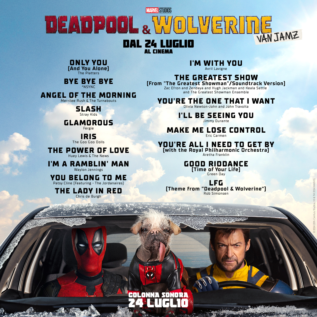locandina deadpool wolverine tracklist