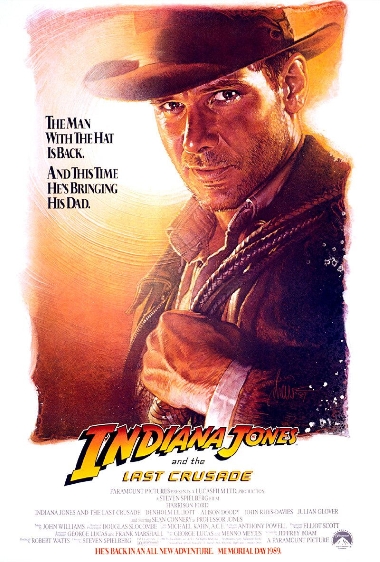La locandina originale di Indiana Jones e l'ultima crociata
