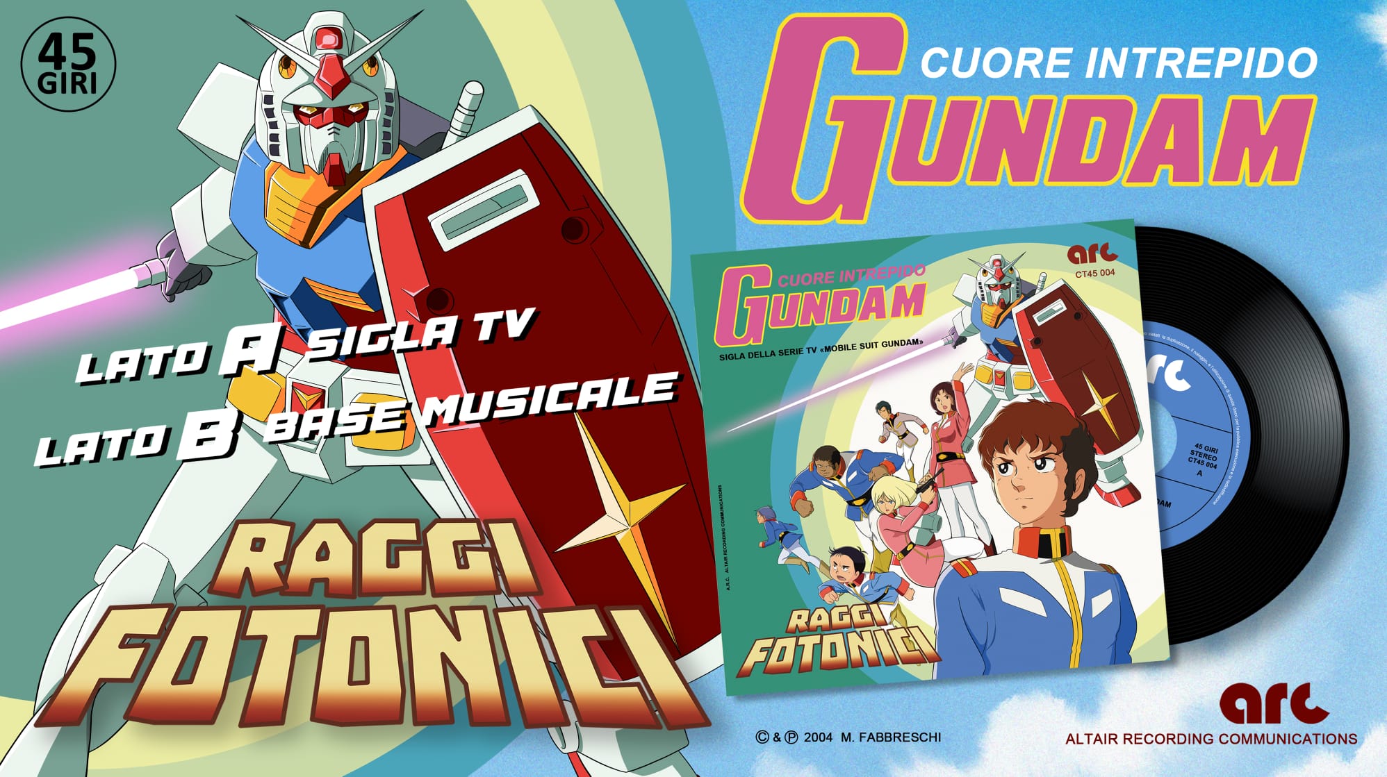 cover vinile gundam 45giri