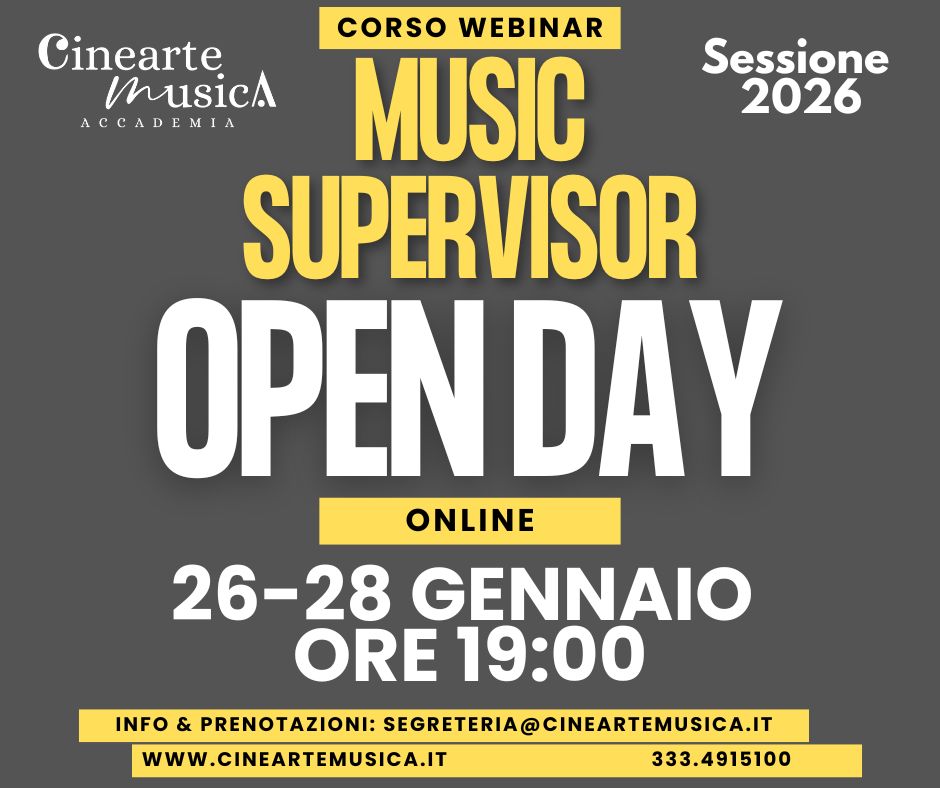 OPEN DAY Music Supervisor Gen 2026 2