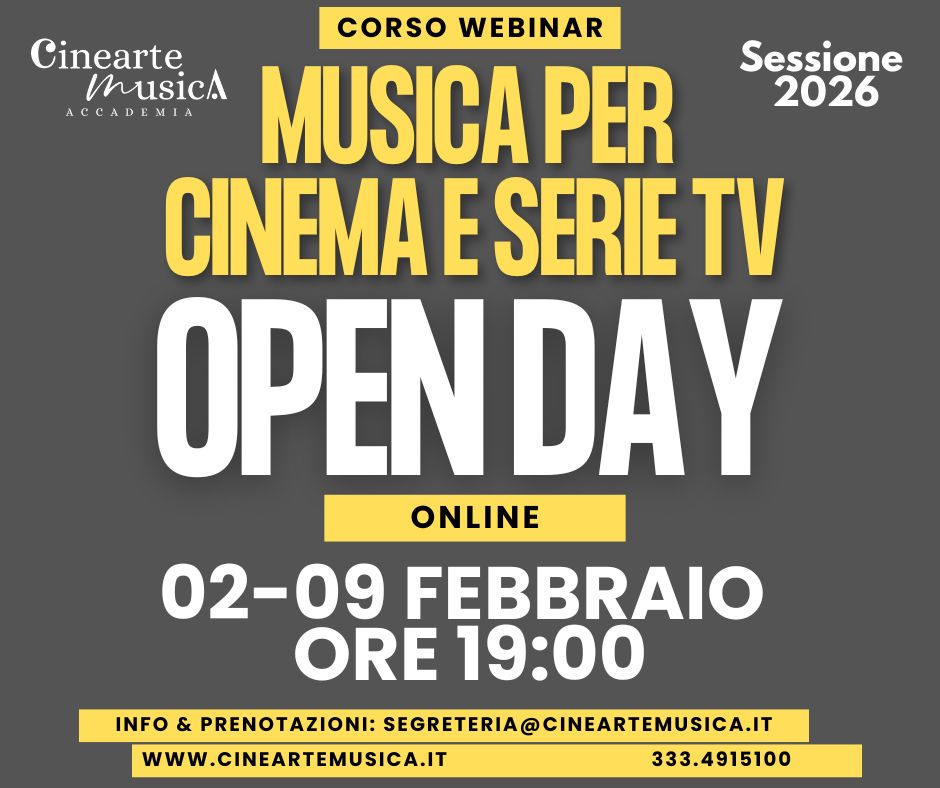 OPEN DAY Musica per cinema Feb 2026