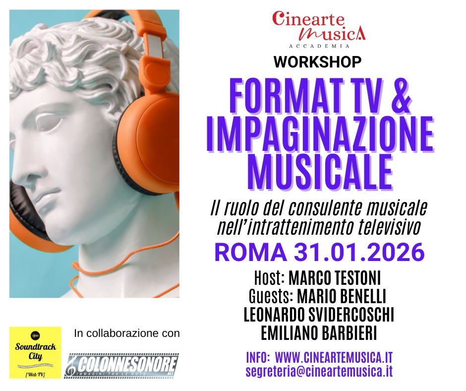 WORKSHOP FORMAT TV E IMPAGINAZIONE MUSICALE cover 31.01.2026