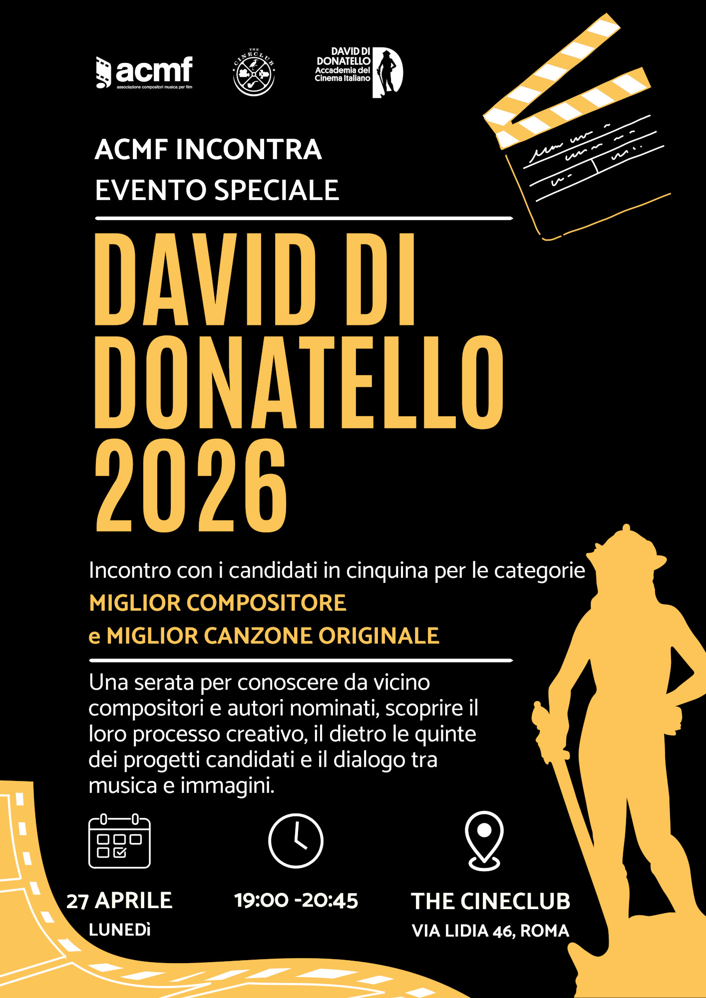 locandina acmf incontra david di donatello 2026