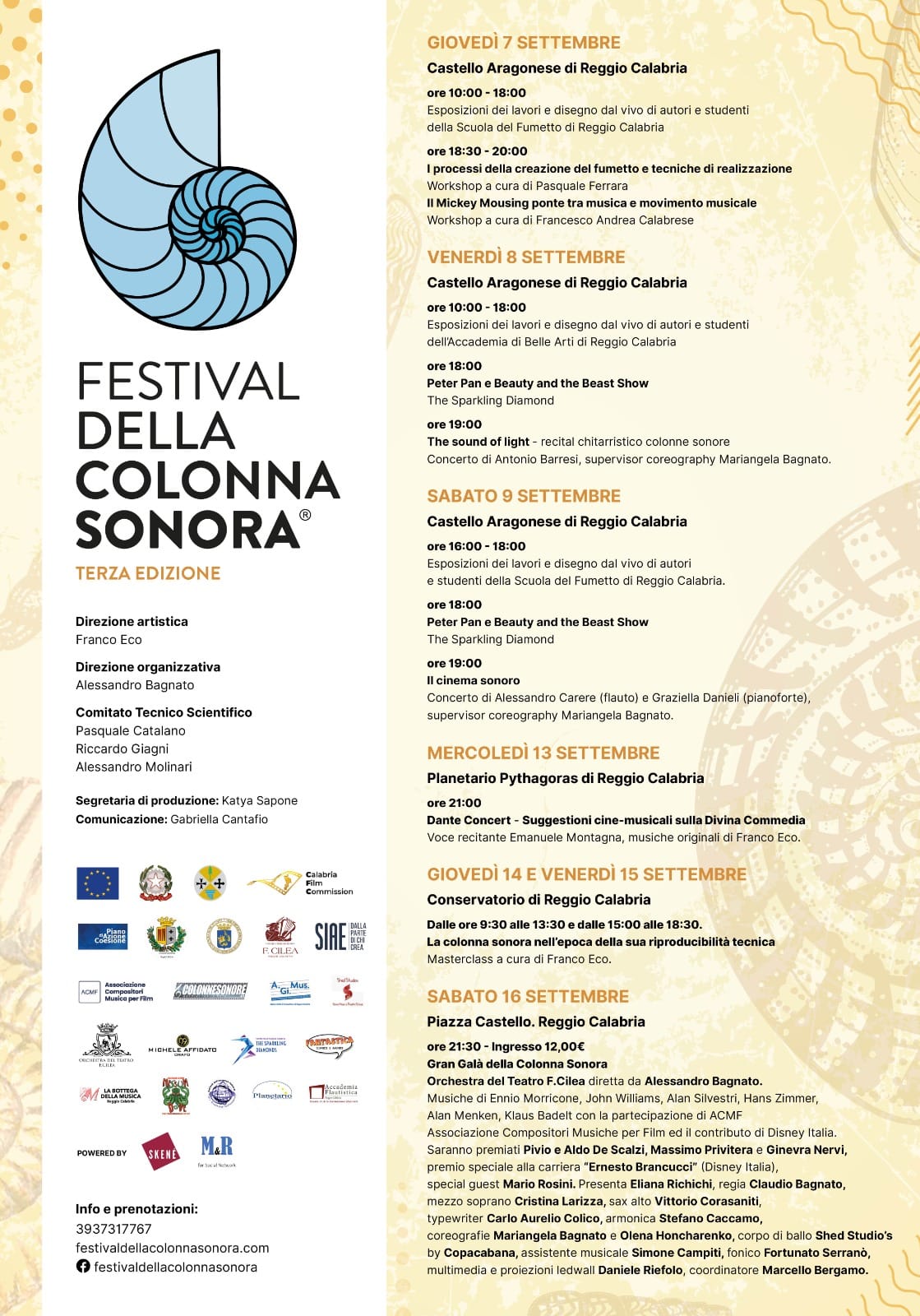 locandina festival colonna sonora gran gala cartello terza edizione