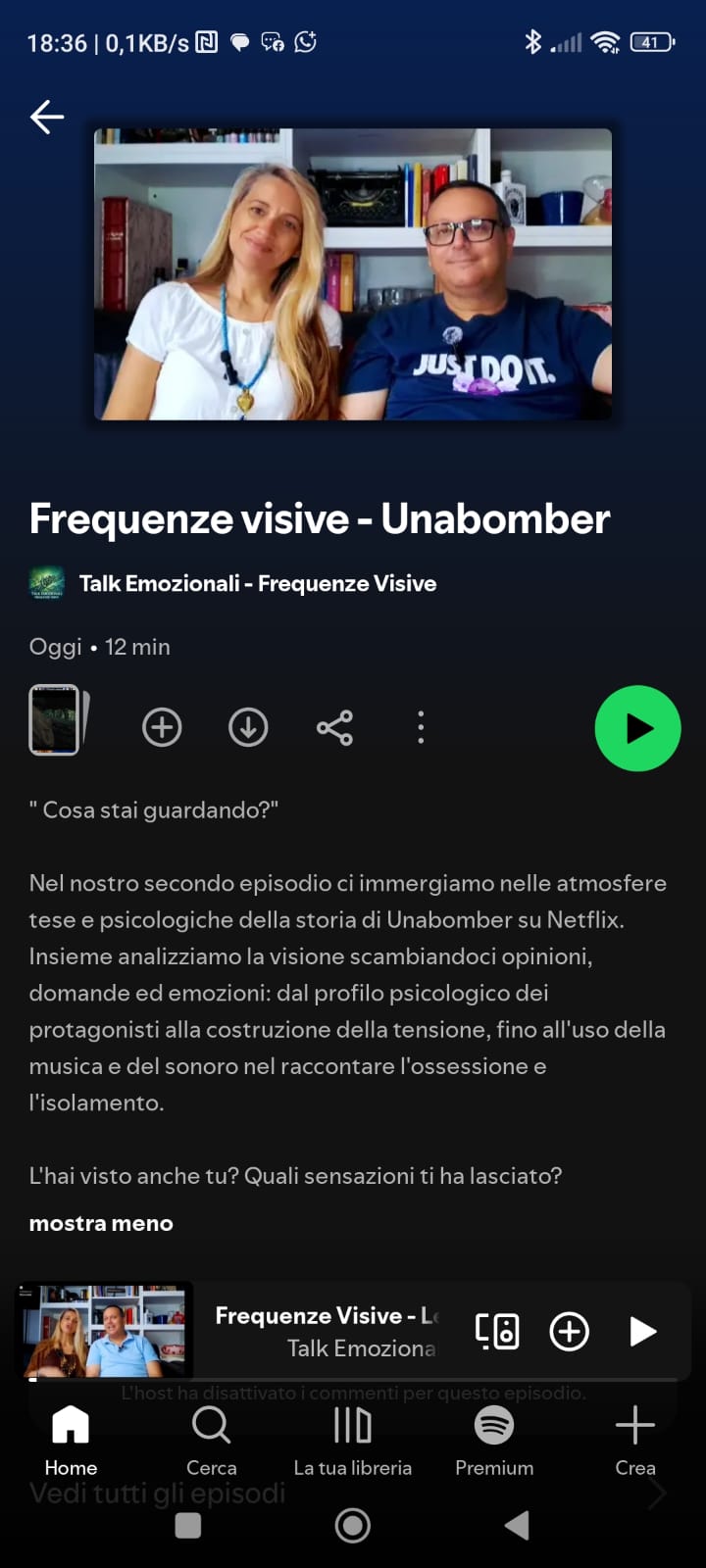 locandina frequenze visive unabomber