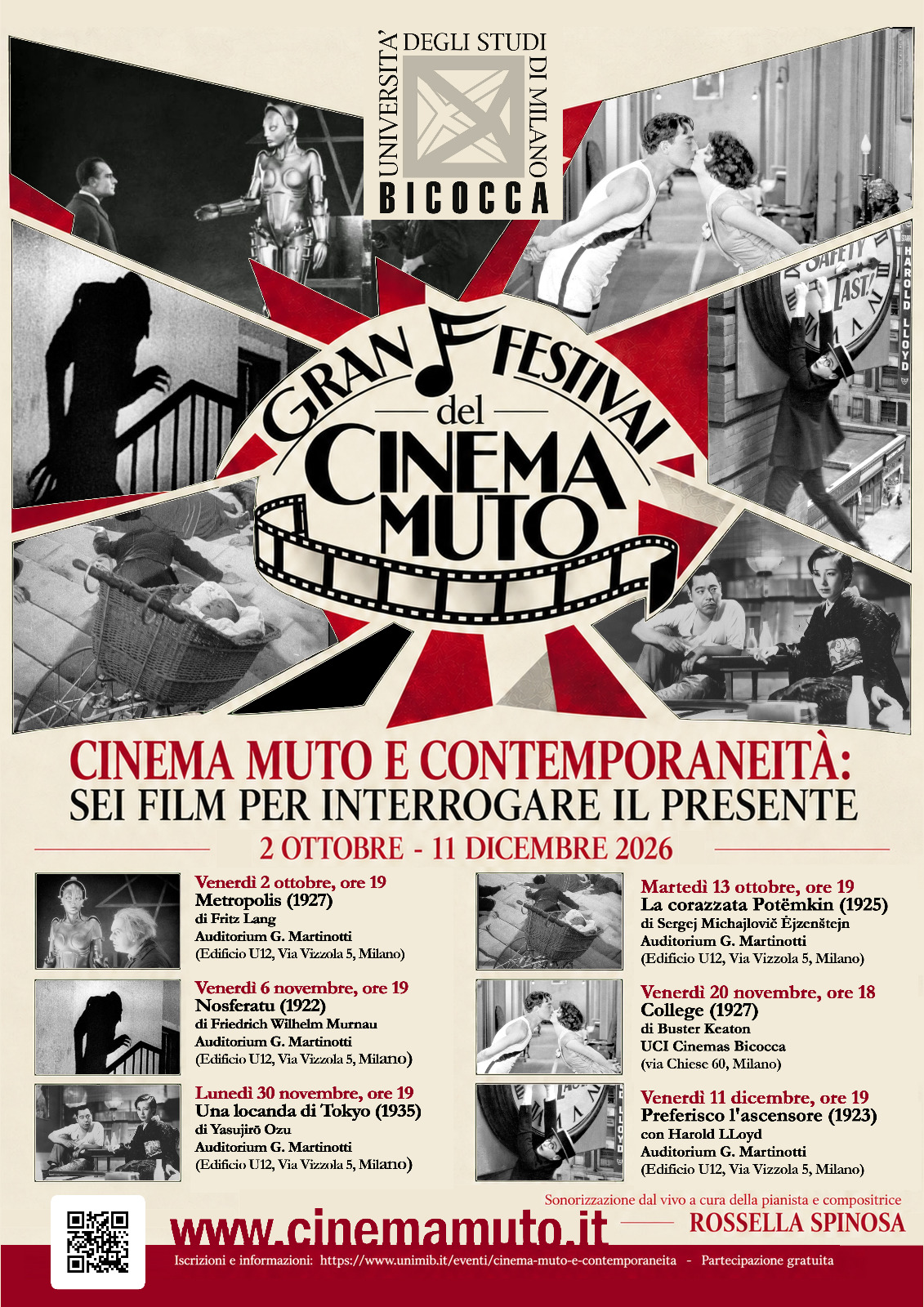 locandina gran festival cinema muto 2026 nuova edizione