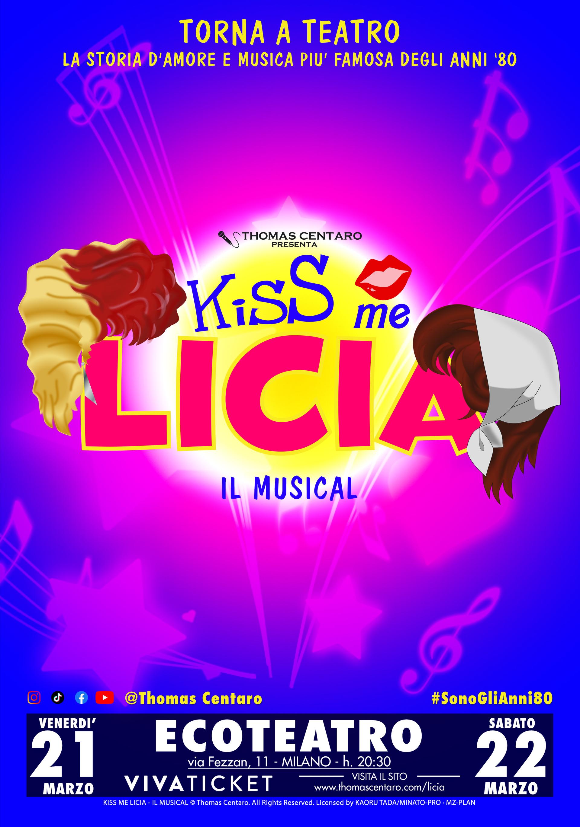 locandina kiss me licia musical