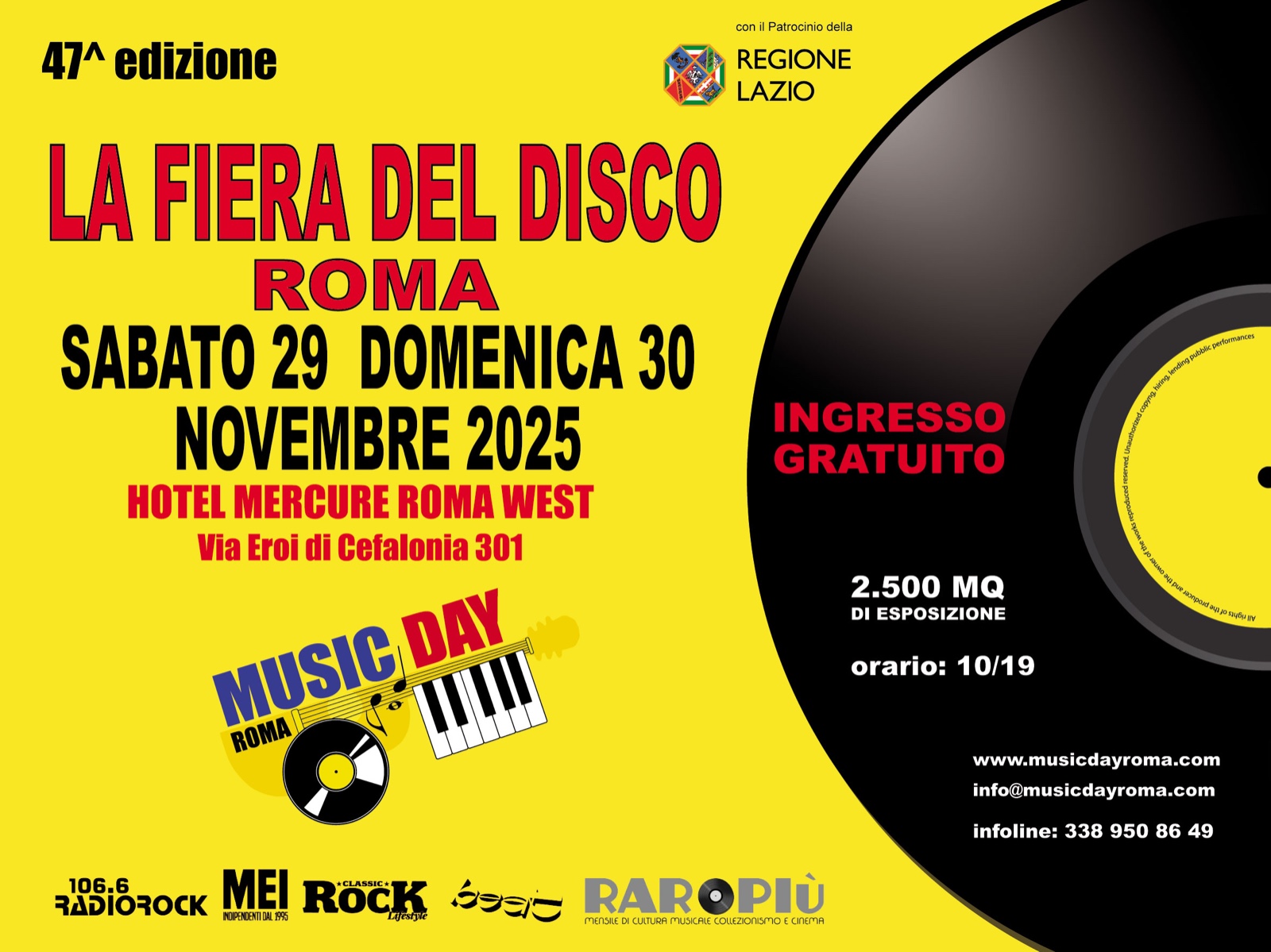 locandina music day roma 47 edizione 2025