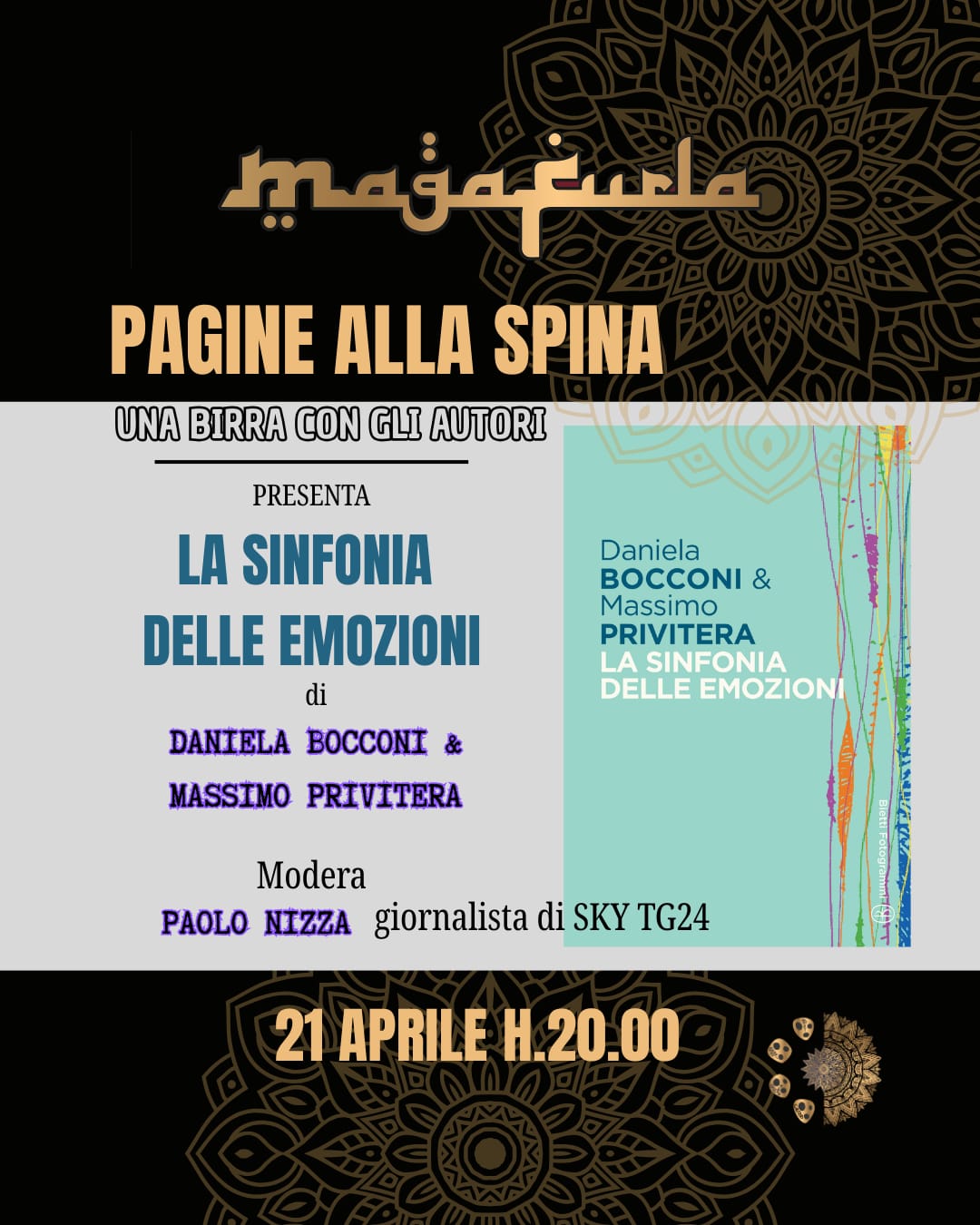 locandina presentazione libro sinfonia delle emozioni maga furla