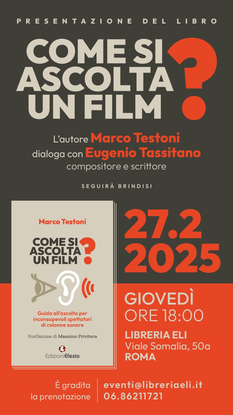 locandina presentazione libro testoni acolta roma