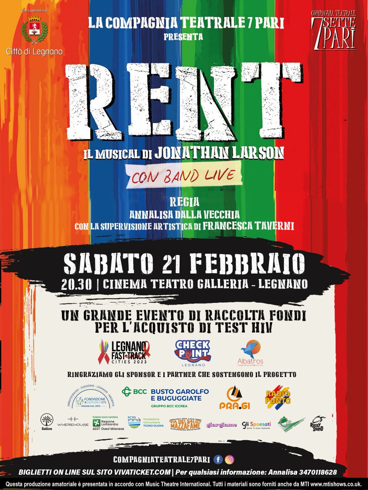 locandina rent musical lugano
