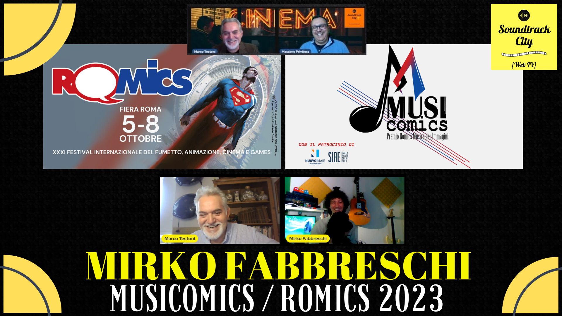 locandina soundtrack city musicomics 2023